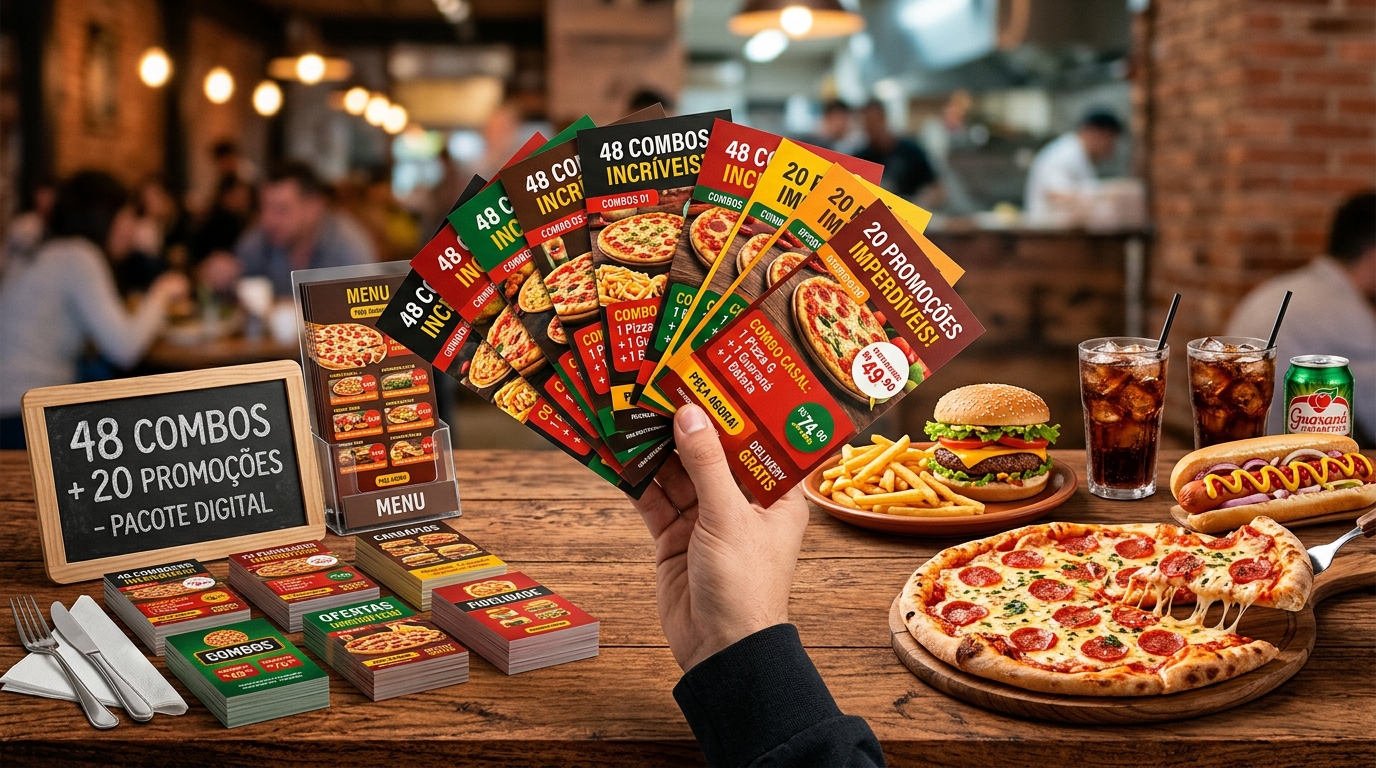 Pacote de combos e promoções para delivery